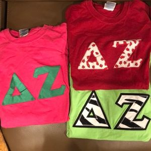Delta Zeta T-Shirt letters bundle.